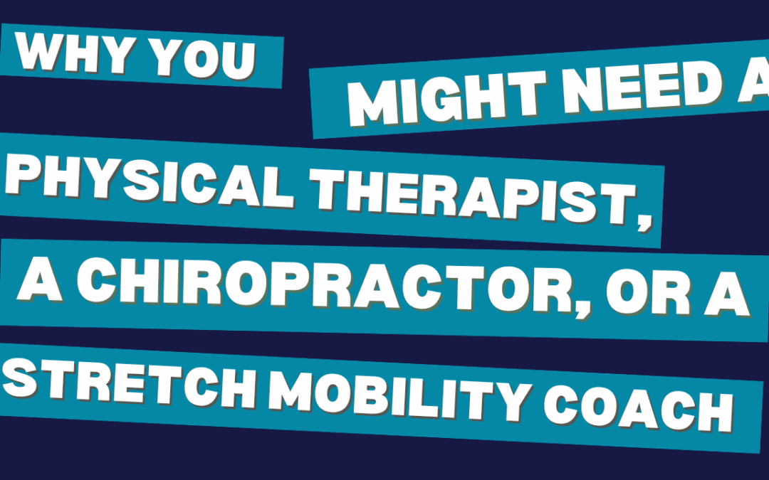 Why You Might Need a Physical Therapist, a Chiropractor, or a Stretch Mobility Coach: Understanding the Differences